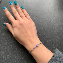 Load image into Gallery viewer, Beauty Intention Tie Bracelet Purple To Bring Inner & Outer Beauty Appearance Style Klim Mantra