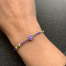 Load image into Gallery viewer, Beauty Intention Tie Bracelet Purple To Bring Inner & Outer Beauty Appearance Style Klim Mantra