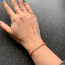 Load image into Gallery viewer, Sacral Chakra Passion & Intimacy Intention Tie Orange Bracelet for Desire, Pleasure, Passion and Connection In Life