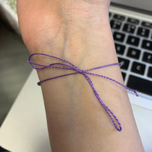 Load image into Gallery viewer, Beauty Intention Tie Bracelet Purple To Bring Inner & Outer Beauty Appearance Style Klim Mantra