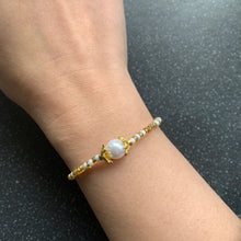 Load image into Gallery viewer, Success Pearl and Gold Bracelet for Accomplishment, Achievement, Luck and Success Intention Bracelet Spiritually Charged Adjustable