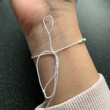 Load image into Gallery viewer, Meditation Intention Tie Bracelet for Peace, Sadhana, Focus, Mindfulness, Harmony Self Love and Strength During Meditation Spiritually Charged Soft Tie