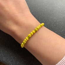 Load image into Gallery viewer, Telepathy Intention Bracelet for Energy to Bring Telepathy, Know What Someone Is Thinking Spiritually Charged Soft Thread Lime Tie Bracelet