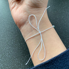 Load image into Gallery viewer, Water: Intention Bracelet for Bringing Flow, Intuition, Charm and Strength In Life Spiritually Charged Soft Thread Tie Turquoise Bracelet