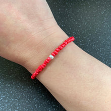 Load image into Gallery viewer, Om Shanti Intention Tie Bracelet for Bringing Consciousness and Peace To Life Om Aum Hinduism