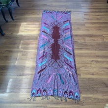 Load image into Gallery viewer, Love Paisley Pashmina Shawl Scarf Hand Beaded Teal, Red, Pink, Blue, Purple, Cream Tarot Style Design Warm Soft 100% Cashmere Blend Fabric