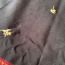 Load image into Gallery viewer, Success Hand Embroidered Floral Mirror Work Oswal Woollen Shawl Scarf Black and White Design Embroidery Warm Soft 100% Wool Border Fabric