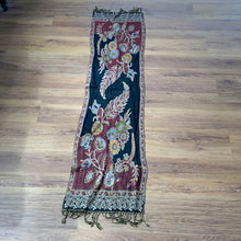 Load image into Gallery viewer, Law of attraction Pashmina Paisley Pattern Small Reversible Wear Both Ways Shawl Scarf Black, Red, Orange, Green, Blue Warm Soft 100% Cashmere Blend Fabric