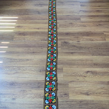 Load image into Gallery viewer, Make You Wishes Come True Reiki Floral Hand Embroidery Mirror Work Table Runner Unique Hand Crafted Handmade Statement Lux Embroidery Piece Unique Bold Art