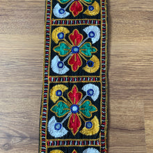 Load image into Gallery viewer, Make You Wishes Come True Reiki Floral Hand Embroidery Mirror Work Table Runner Unique Hand Crafted Handmade Statement Lux Embroidery Piece Unique Bold Art