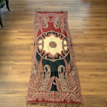 Load image into Gallery viewer, Love Paisley Pashmina Shawl Scarf Hand Beaded Red, Black Burgundy, Orange, Black Cream Tarot Style Design Warm Soft 100% Cashmere Blend Fabric