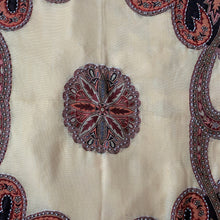 Load image into Gallery viewer, Love Paisley Pashmina Shawl Scarf Hand Beaded Red, Black Burgundy, Orange, Black Cream Tarot Style Design Warm Soft 100% Cashmere Blend Fabric