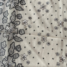 Load image into Gallery viewer, Make Your Wishes Come True Hand Embroidered Floral Pashmina Shawl Scarf White Grey Silver Sparkly Design Flower Embroidery Design Warm Soft 100% Cashmere Blend Fabric