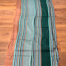 Load image into Gallery viewer, Peace Heart Chakra Pashmina Stripe Vertical Pattern Reversible Wear Both Ways Shawl Scarf Green, Blue Pink Multicolour Warm Soft 100% Cashmere Blend Fabric