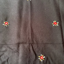 Load image into Gallery viewer, Success Hand Embroidered Floral Mirror Work Oswal Woollen Shawl Scarf Black and White Design Embroidery Warm Soft 100% Wool Border Fabric