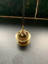 Load image into Gallery viewer, Protection & Success Ganesha Brass Incense Stick Holder Screw Lid Jar for Holding Items 2 in 1 Holder Golden Spiritual Divination Tool