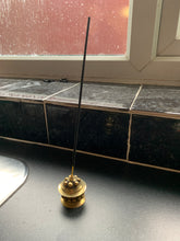 Load image into Gallery viewer, Protection & Success Ganesha Brass Incense Stick Holder Screw Lid Jar for Holding Items 2 in 1 Holder Golden Spiritual Divination Tool