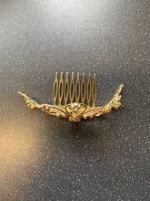 Load image into Gallery viewer, Good Luck Crown Tiara Hair Piece Decoration with Grips Gold Rhinestones for Prom, Wedding Quinceanera party Queen Princess Headpiece Jewellery