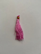 Load image into Gallery viewer, Manifest Twin Flame Union Intention Tassel Ornament 1 inch Manifesting divine connection Hanging Charm Decoration Law of attraction
