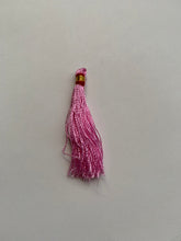 Load image into Gallery viewer, Manifest Twin Flame Union Intention Tassel Ornament 1 inch Manifesting divine connection Hanging Charm Decoration Law of attraction