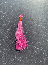 Load image into Gallery viewer, Manifest Twin Flame Union Intention Tassel Ornament 1 inch Manifesting divine connection Hanging Charm Decoration Law of attraction