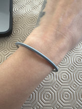 Load image into Gallery viewer, Ace of Pentacles Intention Bangle Bracelet for Attracting Opportunities, Commitment, Stability &amp; Security matte grey
