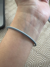 Load image into Gallery viewer, Ace of Pentacles Intention Bangle Bracelet for Attracting Opportunities, Commitment, Stability &amp; Security matte grey
