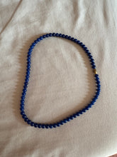 Load image into Gallery viewer, Wealth &amp; Success Blue Beaded necklace screw clap necklace
