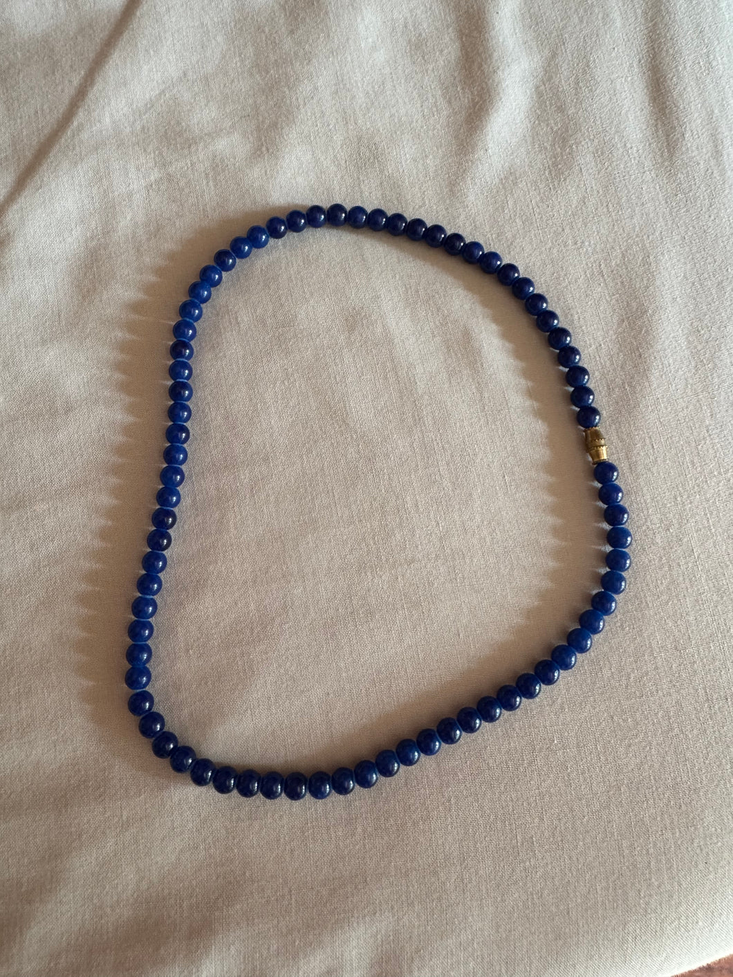 Wealth & Success Blue Beaded necklace screw clap necklace