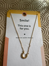 Load image into Gallery viewer, Make Your Wishes Come horseshoe luck gold necklace

