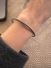 Load image into Gallery viewer, Make a wish Manifest Your Wish Tie Intention grey and silver bangle to manifest your wish
