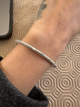 Load image into Gallery viewer, Abundance white and silver intention bangle 5.8cm for Manifesting money, detachment, love and all your wishes
