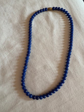 Load image into Gallery viewer, Wealth &amp; Success Blue Beaded necklace screw clap necklace
