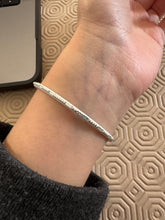 Load image into Gallery viewer, Abundance white and silver intention bangle 5.8cm for Manifesting money, detachment, love and all your wishes
