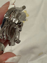 Load image into Gallery viewer, Black magic removal, love Protection and feather and faux pearl brooch pin
