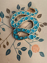 Load image into Gallery viewer, Good karma snake brooch pin to get justice and good karma
