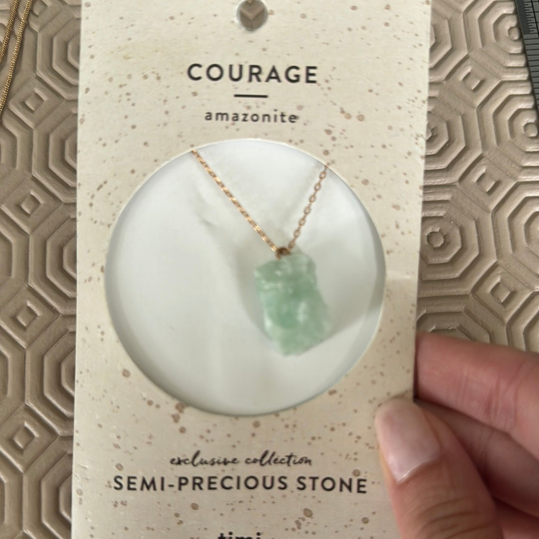 Achieve Dreams & Goals, Love & Commitment Green courage and removing resolving problems Amazonite Crystal Charm