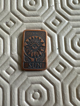 Load image into Gallery viewer, LUCKY Sun card Tarot metal charm for bringing happiness, love, luck and success
