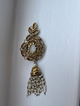Load image into Gallery viewer, Ward Evil Eye Intention Tassel Gold Black Beaded Ornament for Removing Negativity, Blockages and Evil Eye Handmade Beaded Decor
