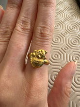 Load image into Gallery viewer, Wealth and money gold adjustable intention ring for acquiring success and more success
