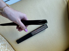 Load image into Gallery viewer, Happiness, Peace, Love &amp; Money Lace Black Batik Japanese Intention Tassel Fan Handmade Ornament
