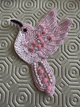 Load image into Gallery viewer, Manifest and Make a Wish then place under pillow to make the wish come true Rhinestone ombre bird embroidery
