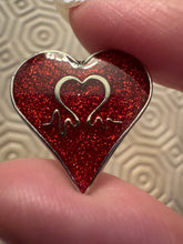 Load image into Gallery viewer, Manifest Commitment Love Celebration Heart Pin For Wearing, Wallet  for Successful Relationship Marriage Engagement 2cm
