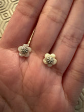 Load image into Gallery viewer, Love stud earrings for Strong True Love, Relationship, Intimacy &amp; Commitment flowers (handmade and unique)
