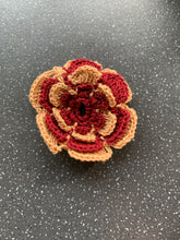 Load image into Gallery viewer, Manifest Love, Success, Wealth, Growth, Abundance, Happiness Intention Crochet Flower Red for under the pillow and wishes come true
