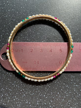 Load image into Gallery viewer, Soulmate Beaded Intention Bangle 6cm Diameter for True Love &amp; Happiness

