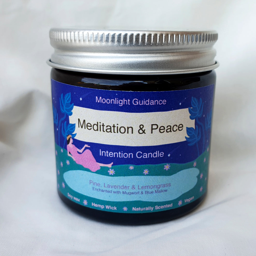 Meditation & Peace Intention Candle for Manifesting Peace, Healing & Harmony Spiritual Support Candle 60ml