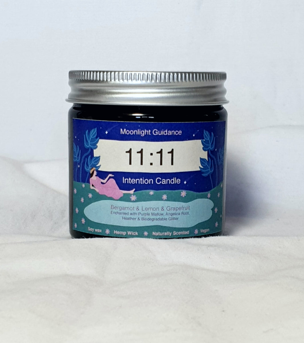 11:11 Abundance Intention Candle for Law of Attraction, Manifesting Your Highest Good, Dreams, Goals, Wishes With Success 60ml