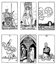 Load image into Gallery viewer, Rider Waite Black &amp; White Tarot Card Deck 78 cards Full Set PRINTABle Download
