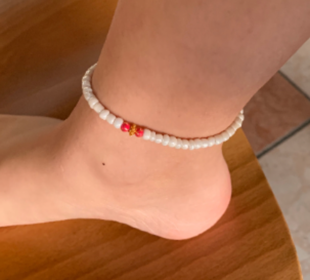 Twin Flame Intention Manifesting Tie Anklet for Divine Masculine & Divine Feminine Love Union